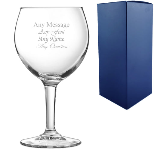 Engraved Party Gin Balloon Cocktail Glass, Personalise with Any Name or Message - The Gift Cabin UK