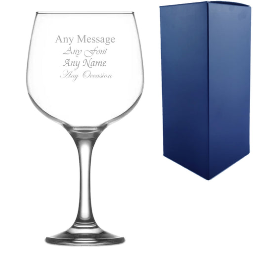 Engraved Combinato Gin Balloon Cocktail Glass, Personalise with Any Name or Message - The Gift Cabin UK