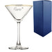 Engraved Gold Rim Martini Cocktail Glass with Name with Heart Design, Personalise with Any Name - The Gift Cabin UK