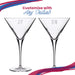 Engraved Allegro Martini Cocktail Glass with Initials Design, Personalise with Any Name - The Gift Cabin UK