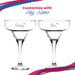 Engraved 295ml Margarita Cocktail Glass with Name with Heart Design, Personalise with Any Name - The Gift Cabin UK