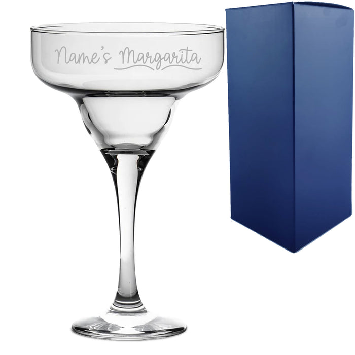 Engraved 295ml Margarita Cocktail Glass with Name's Margarita Design, Personalise with Any Name - The Gift Cabin UK