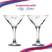 Engraved Petite Martini Cocktail Glass with Name with Heart Design, Personalise with Any Name - The Gift Cabin UK