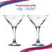 Engraved Petite Martini Cocktail Glass with Initials Design, Personalise with Any Name - The Gift Cabin UK