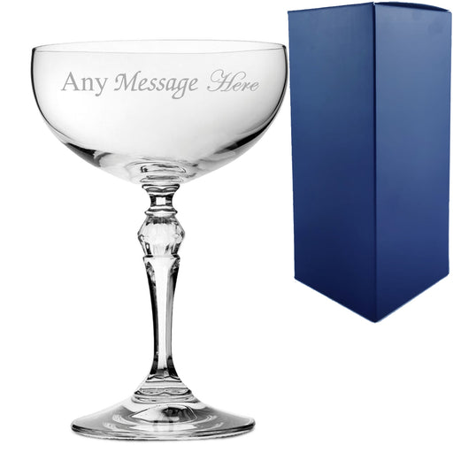 Engraved Charleston Cocktail Champagne Coupe, Personalise with Any Name or Message - The Gift Cabin UK