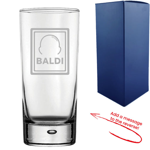 Engraved Hiball Tumbler with Baldi Design, Add a Personalised Message to the Reverse - The Gift Cabin UK