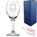 Engraved Wine Glass with Baldi Design, Add a Personalised Message to the Reverse - The Gift Cabin UK