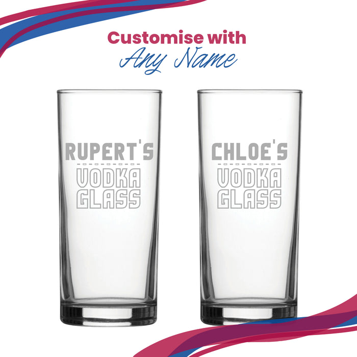 Personalised Engraved Vodka Hiball Glass with 'Name's Vodka Glass' Design - The Gift Cabin UK