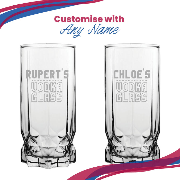 Personalised Engraved Vodka Future Hiball with 'Name's Vodka Glass' Design - The Gift Cabin UK