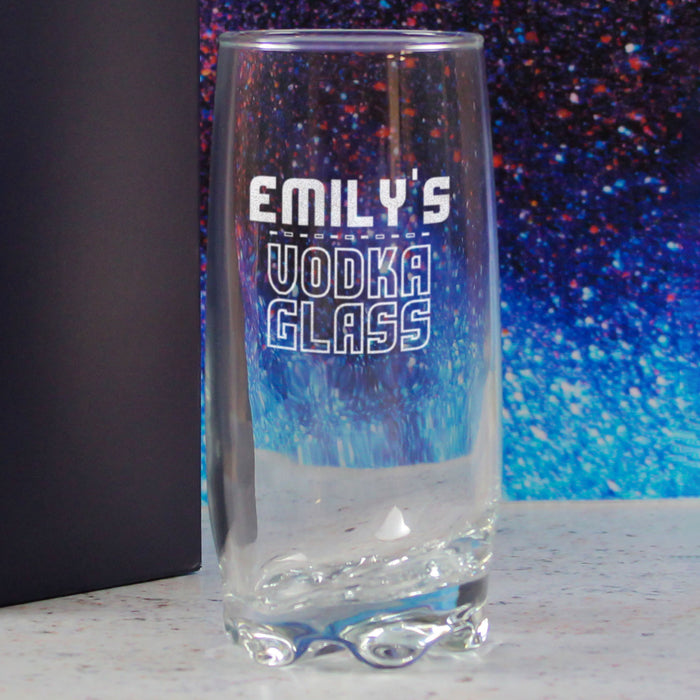 Personalised Engraved Vodka Adora Hiball with 'Name's Vodka Glass' Design - The Gift Cabin UK