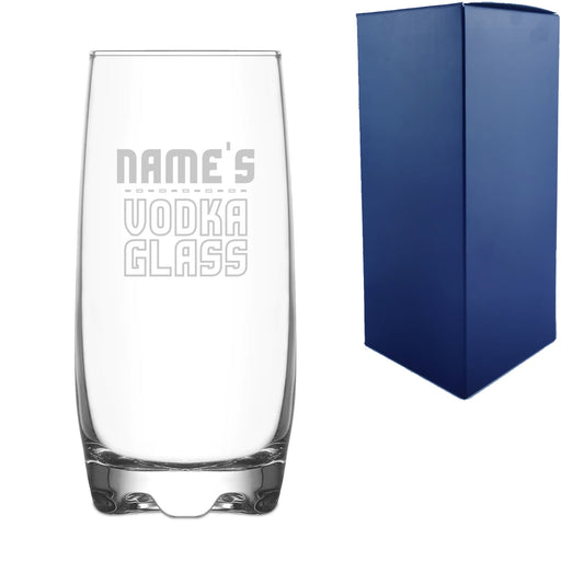 Personalised Engraved Vodka Adora Hiball with 'Name's Vodka Glass' Design - The Gift Cabin UK