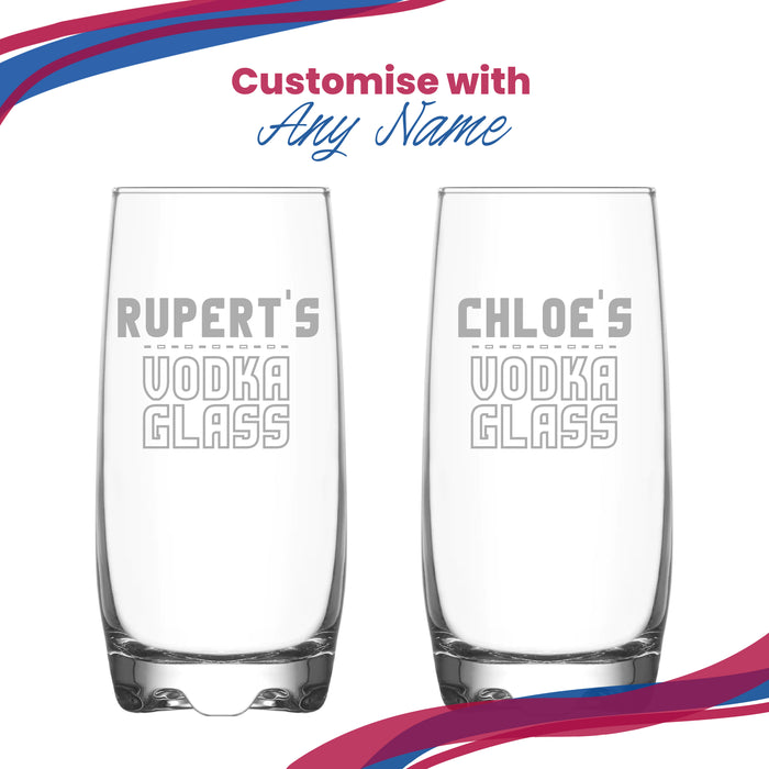 Personalised Engraved Vodka Adora Hiball with 'Name's Vodka Glass' Design - The Gift Cabin UK