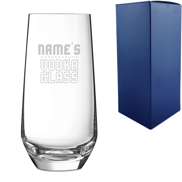 Personalised Engraved Vodka Lima Hiball with 'Name's Vodka Glass' Design - The Gift Cabin UK