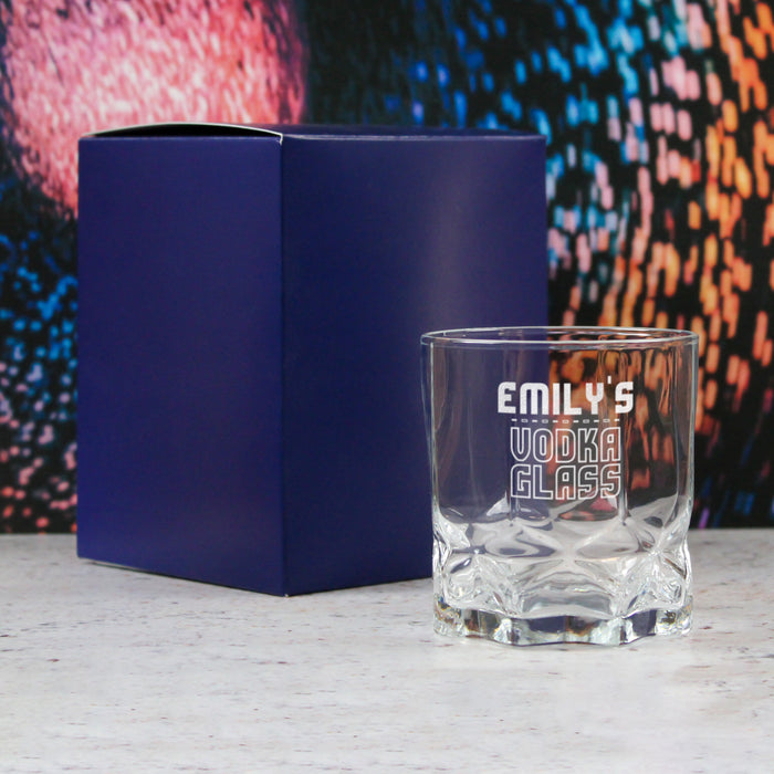 Personalised Engraved Vodka Future Tumbler with 'Name's Vodka Glass' Design - The Gift Cabin UK