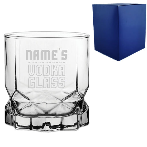 Personalised Engraved Vodka Future Tumbler with 'Name's Vodka Glass' Design - The Gift Cabin UK