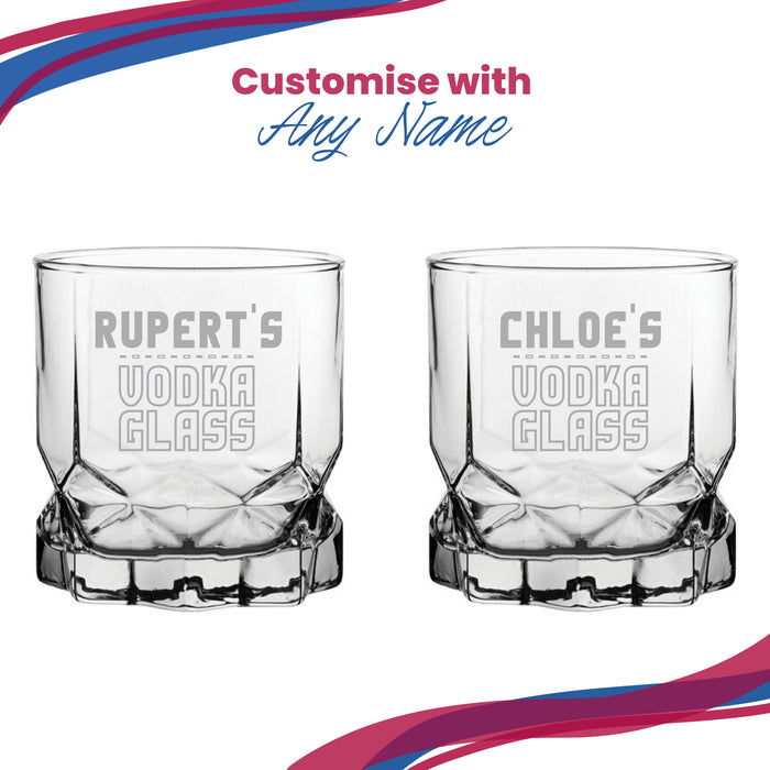 Personalised Engraved Vodka Future Tumbler with 'Name's Vodka Glass' Design - The Gift Cabin UK