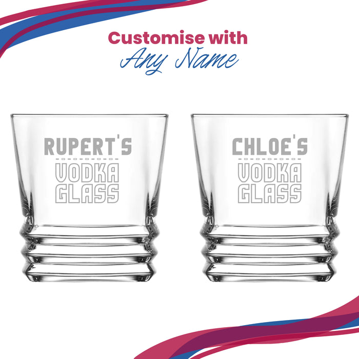 Personalised Engraved Vodka Elegan Tumbler with 'Name's Vodka Glass' Design - The Gift Cabin UK