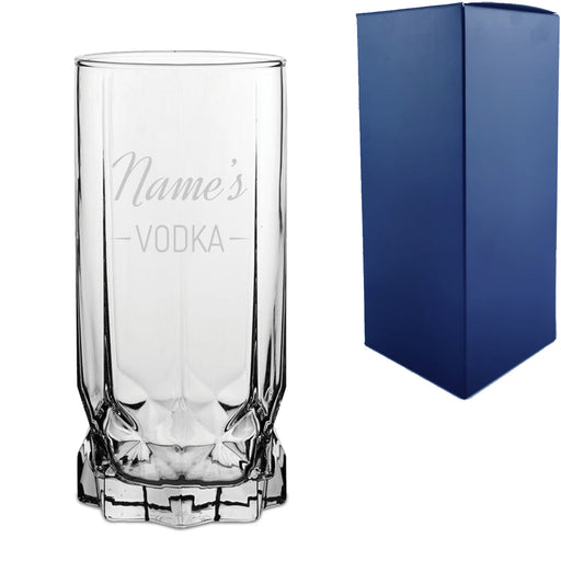 Personalised Engraved Novelty Vodka Future Hiball with 'Name's Vodka' Design - The Gift Cabin UK