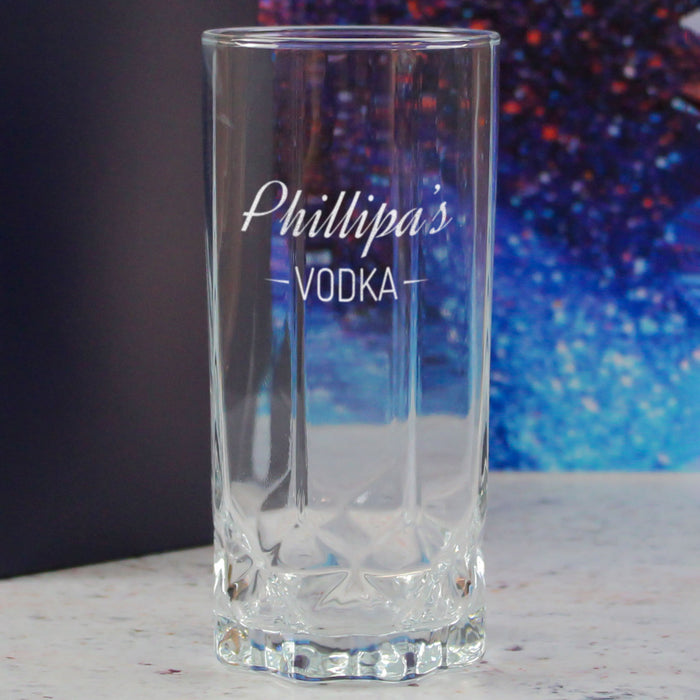 Personalised Engraved Novelty Vodka Future Hiball with 'Name's Vodka' Design - The Gift Cabin UK