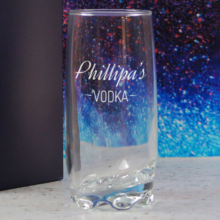 Personalised Engraved Novelty Vodka Adora Hiball with 'Name's Vodka' Design - The Gift Cabin UK