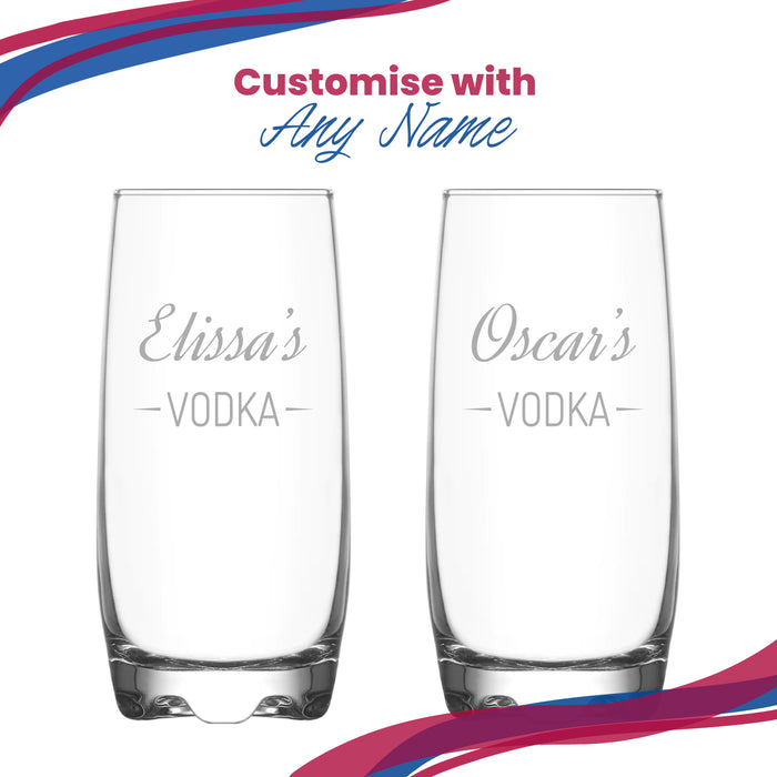 Personalised Engraved Novelty Vodka Adora Hiball with 'Name's Vodka' Design - The Gift Cabin UK