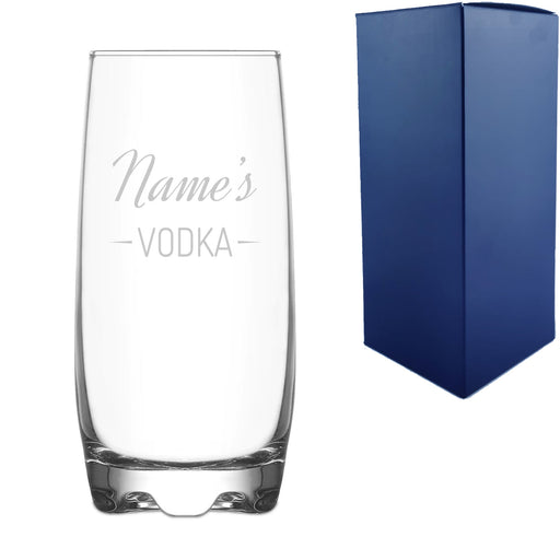 Personalised Engraved Novelty Vodka Adora Hiball with 'Name's Vodka' Design - The Gift Cabin UK