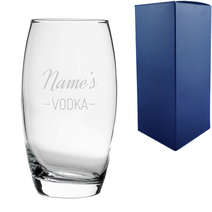 Personalised Engraved Novelty Vodka Tondo Hiball with 'Name's Vodka' Design - The Gift Cabin UK