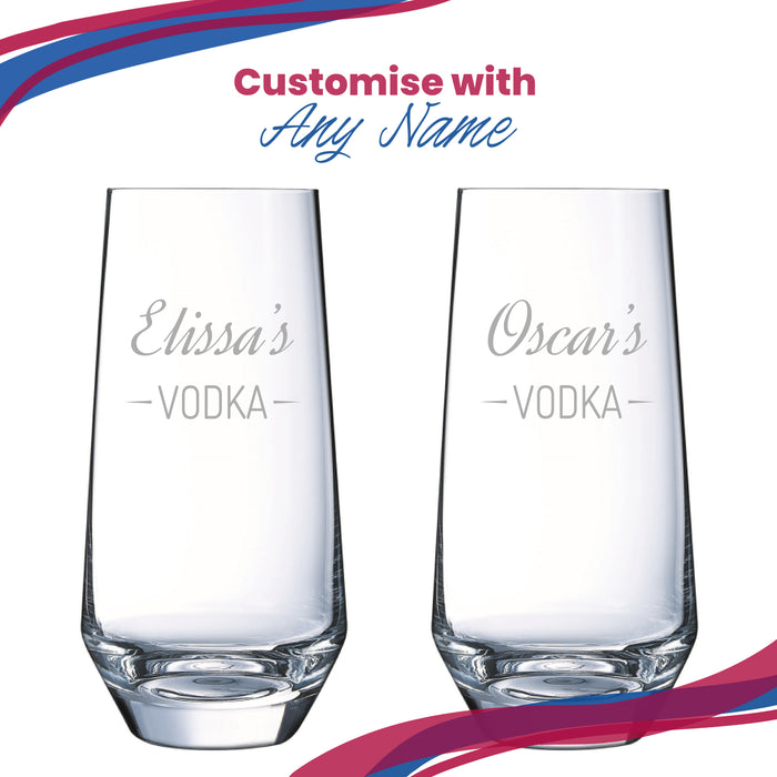 Personalised Engraved Novelty Vodka Lima Hiball with 'Name's Vodka' Design - The Gift Cabin UK