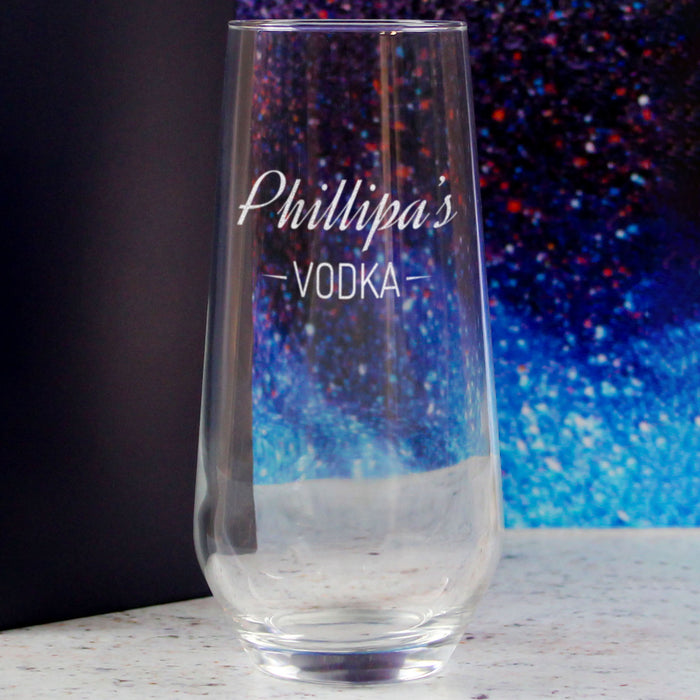 Personalised Engraved Novelty Vodka Lima Hiball with 'Name's Vodka' Design - The Gift Cabin UK