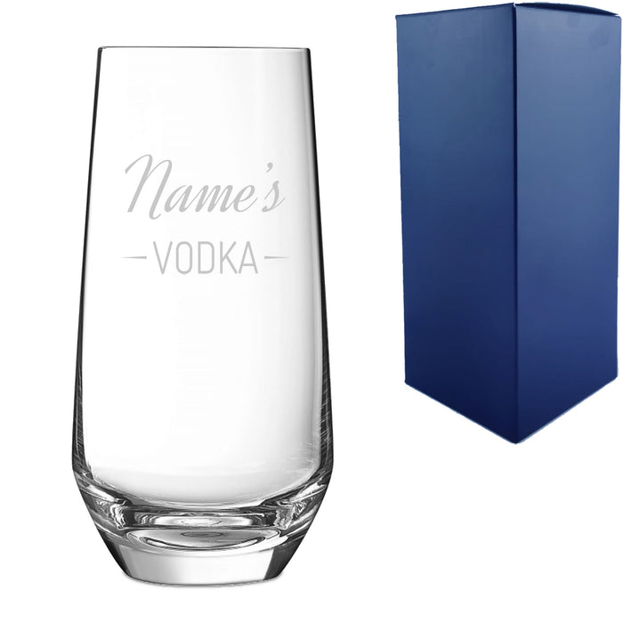 Personalised Engraved Novelty Vodka Lima Hiball with 'Name's Vodka' Design - The Gift Cabin UK