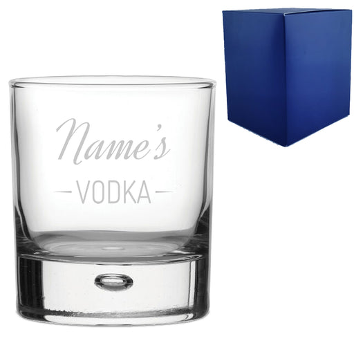 Personalised Engraved Novelty Vodka Bubble Tumbler with 'Name's Vodka' Design - The Gift Cabin UK