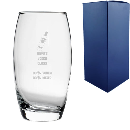 Personalised Engraved Vodka Tondo Hiball with 'Name's Vodka Glass and Mixer' Design - The Gift Cabin UK