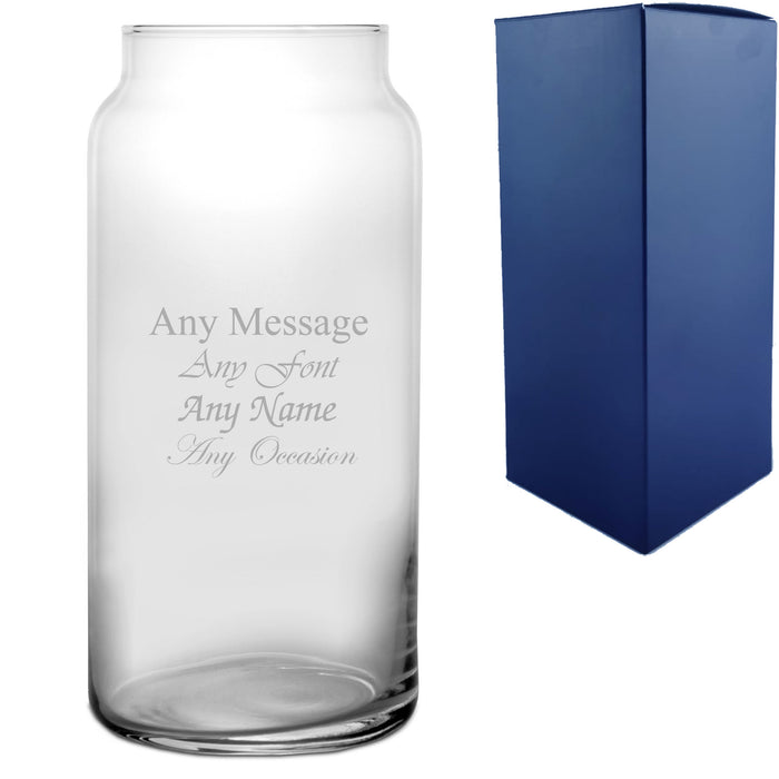 Personalised Engraved 21cm Novo Vase, Customise with Any Message - The Gift Cabin UK