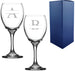 Engraved novelty 9oz Imperial Wine glass with name and initial design - The Gift Cabin UK