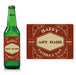 Personalised Fathers day beer bottle label Brick Red - name and dates Image 2