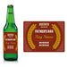 Personalised Fathers day beer bottle label Brick Red - Corn Ears Image 2