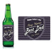 Personalised Fathers day beer bottle label Deep Purple - Stripes and Shield Image 1