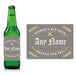 Personalised Fathers day beer bottle label Grey - Name Image 1