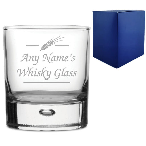 Engraved Novelty 11.5oz Bubble Whisky glass, Names Whisky glass - The Gift Cabin UK