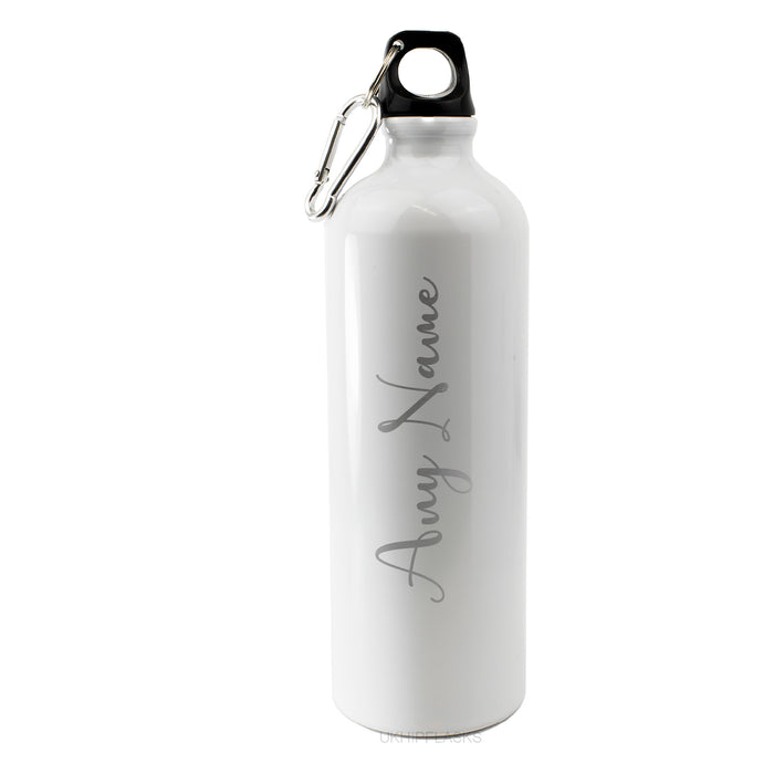 Engraved White Sports Bottle with any name - The Gift Cabin UK