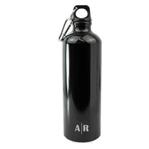 Engraved Black Sports Bottle with Initials - The Gift Cabin UK