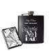 Engraved 6oz Black Hip flask with Worlds No1 Dad - The Gift Cabin UK