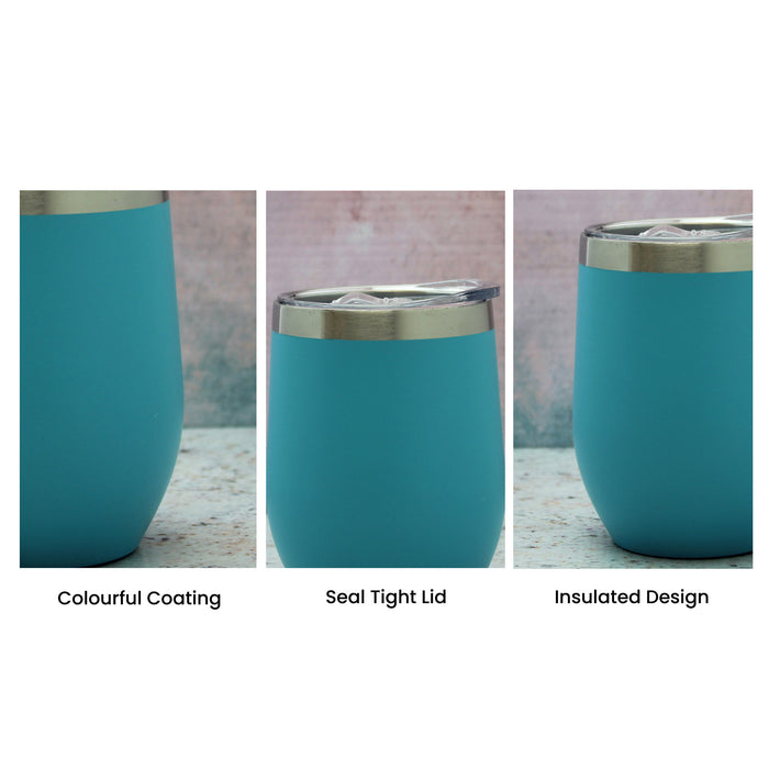 Engraved Light Blue Insulated Travel Cup - The Gift Cabin UK