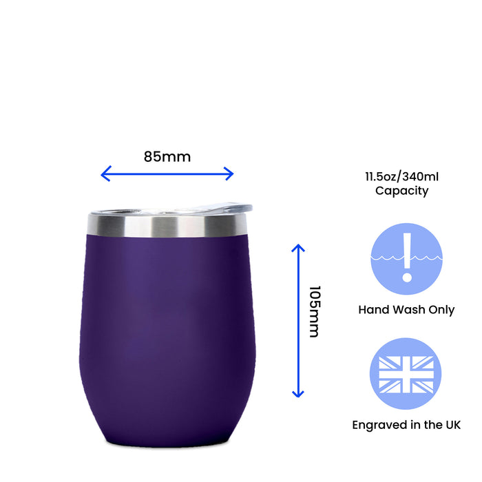 Engraved Purple Insulated Travel Cup - The Gift Cabin UK