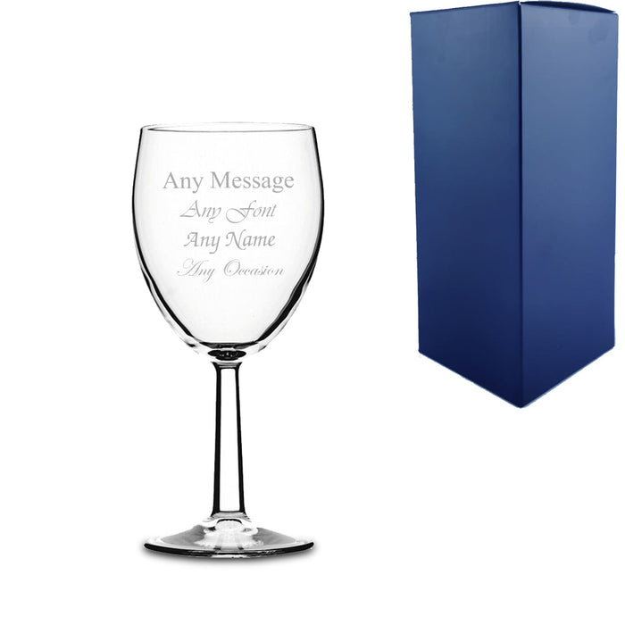 Engraved 11oz Saxon Wine Glass - The Gift Cabin UK