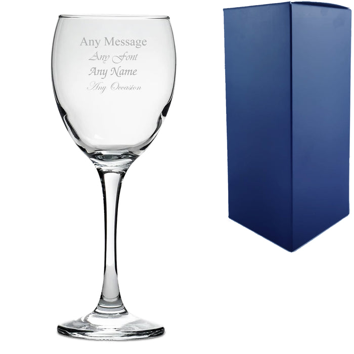 Engraved 12oz Wine Glass with Gift Box - The Gift Cabin UK