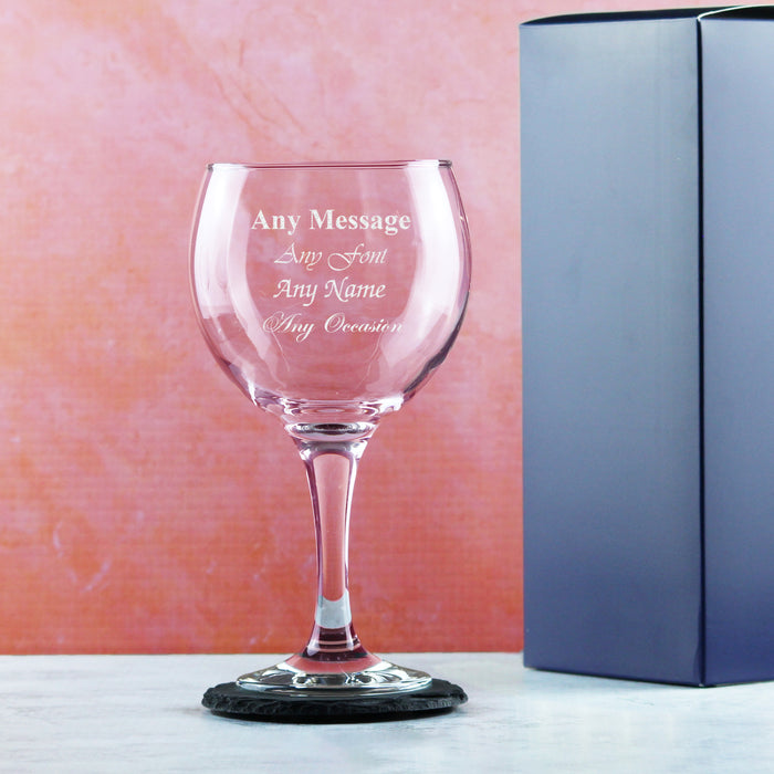 Engraved 22.5oz Gin Balloon Glass with Gift Box - The Gift Cabin UK