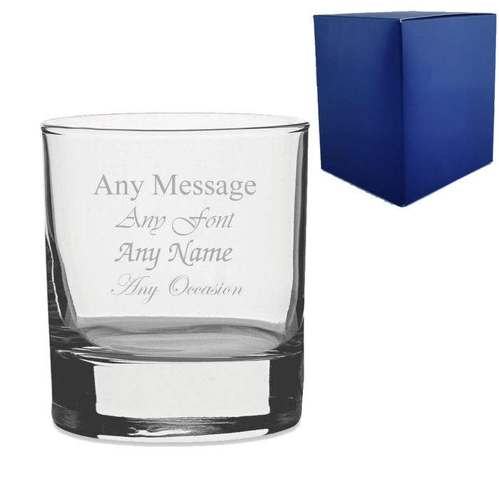 Engraved 11.5oz Whiskey Tumbler with Gift Box - The Gift Cabin UK