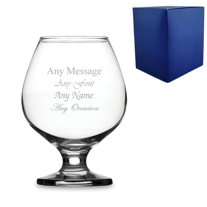 Engraved 14oz Brandy Cognac Glass with Gift Box - The Gift Cabin UK