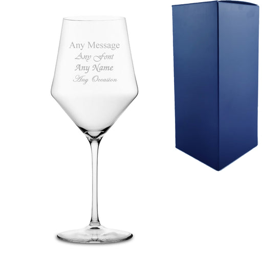 Engraved Edge Wine Glass Large 17.75oz - The Gift Cabin UK